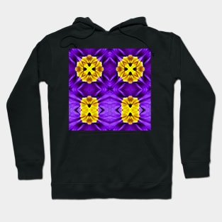 Royal Purple Violet Primrose With Gold Pattern 11 Hoodie